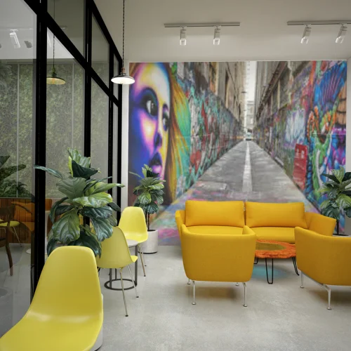 City Laneway Fabric Wall Mural