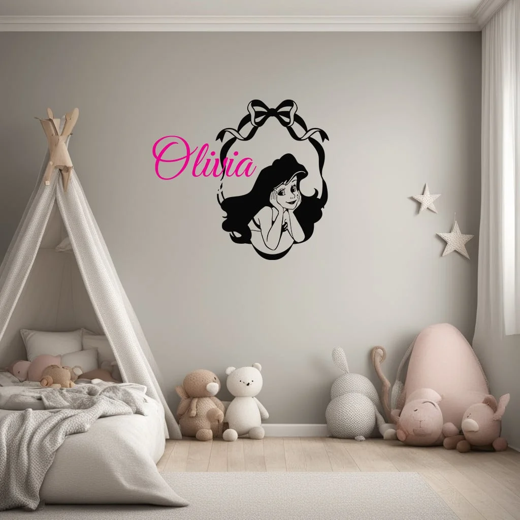 Ariel Little Mermaid Personalised Removable Wall Decal- About